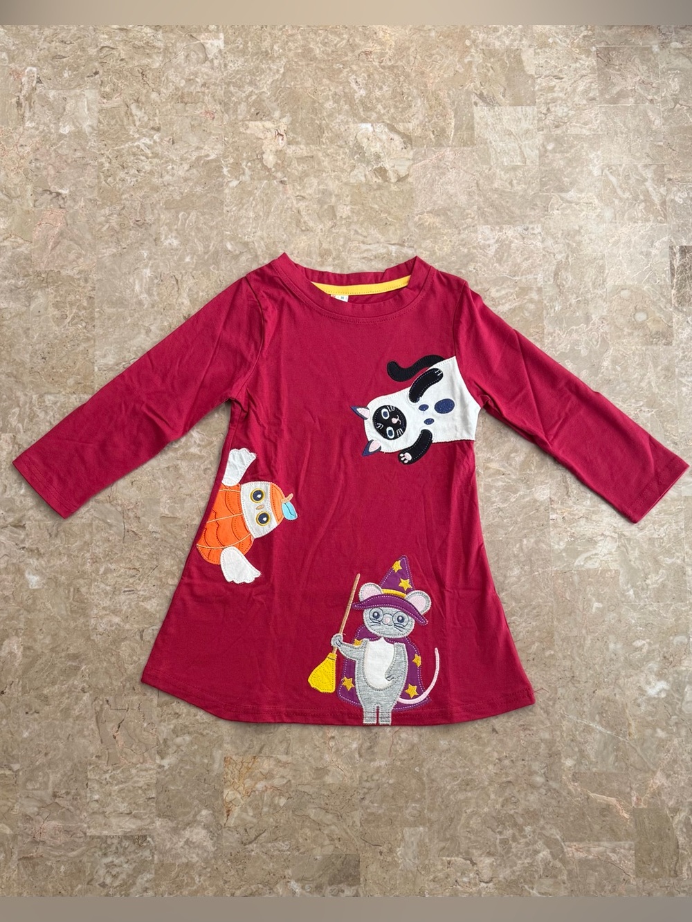 Mini Taylor Long Sleeves Pumpkin Embroidered Dress 1/2Y Girls Halloween Fall